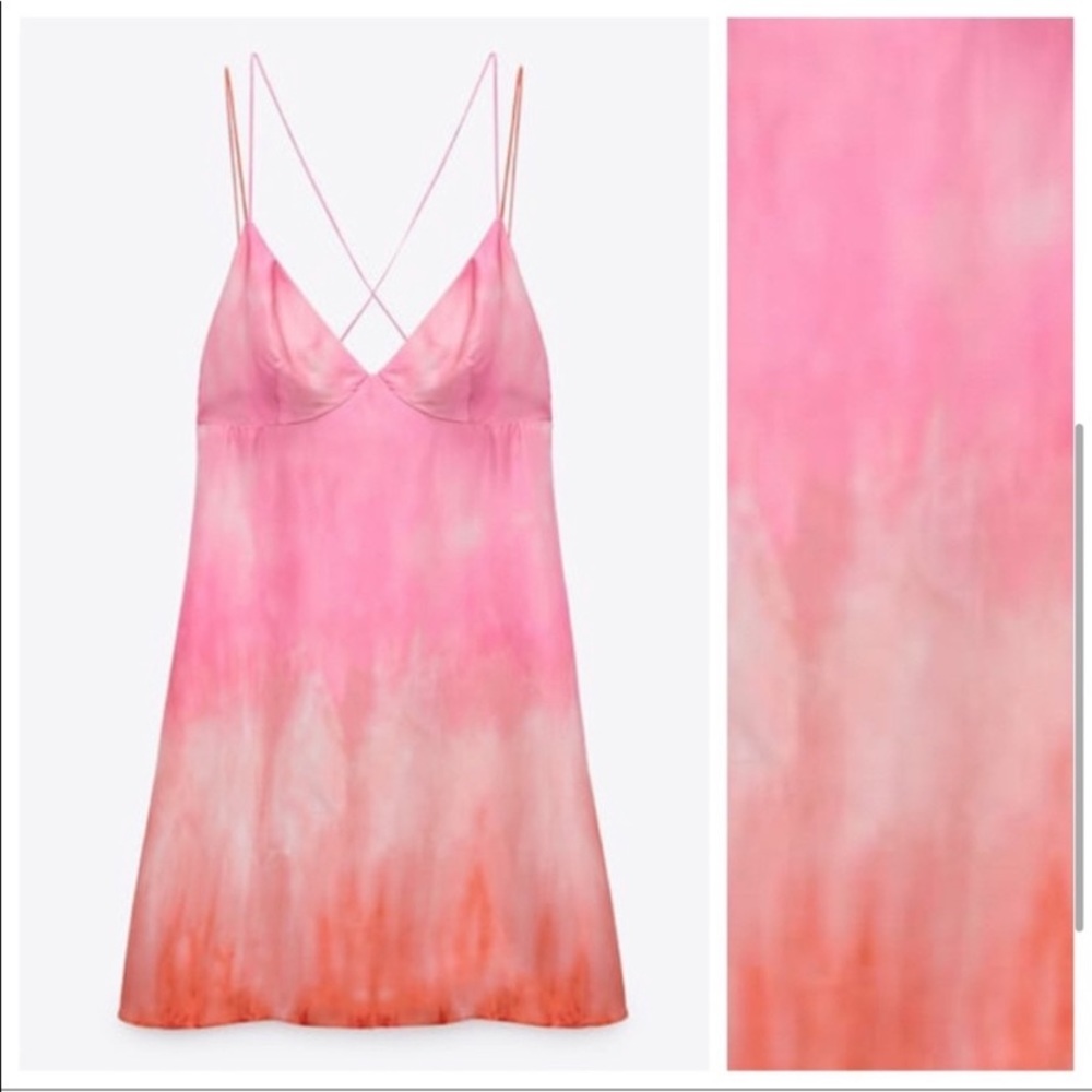 Zara tie dye mini dress